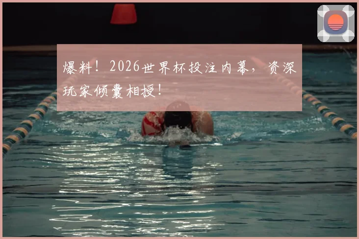 爆料!2026世界杯投注内幕,资深玩家倾囊相授!
